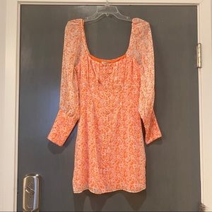 The East Order orange floral dress